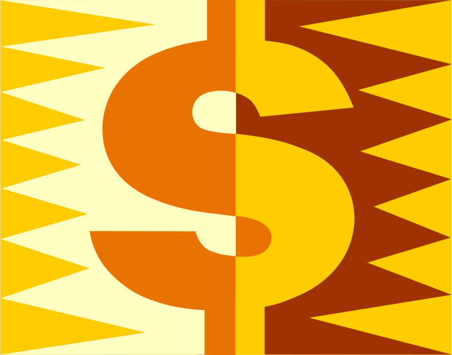 Vector Illustration of Dollar Money Cash Currency Sign Symbol