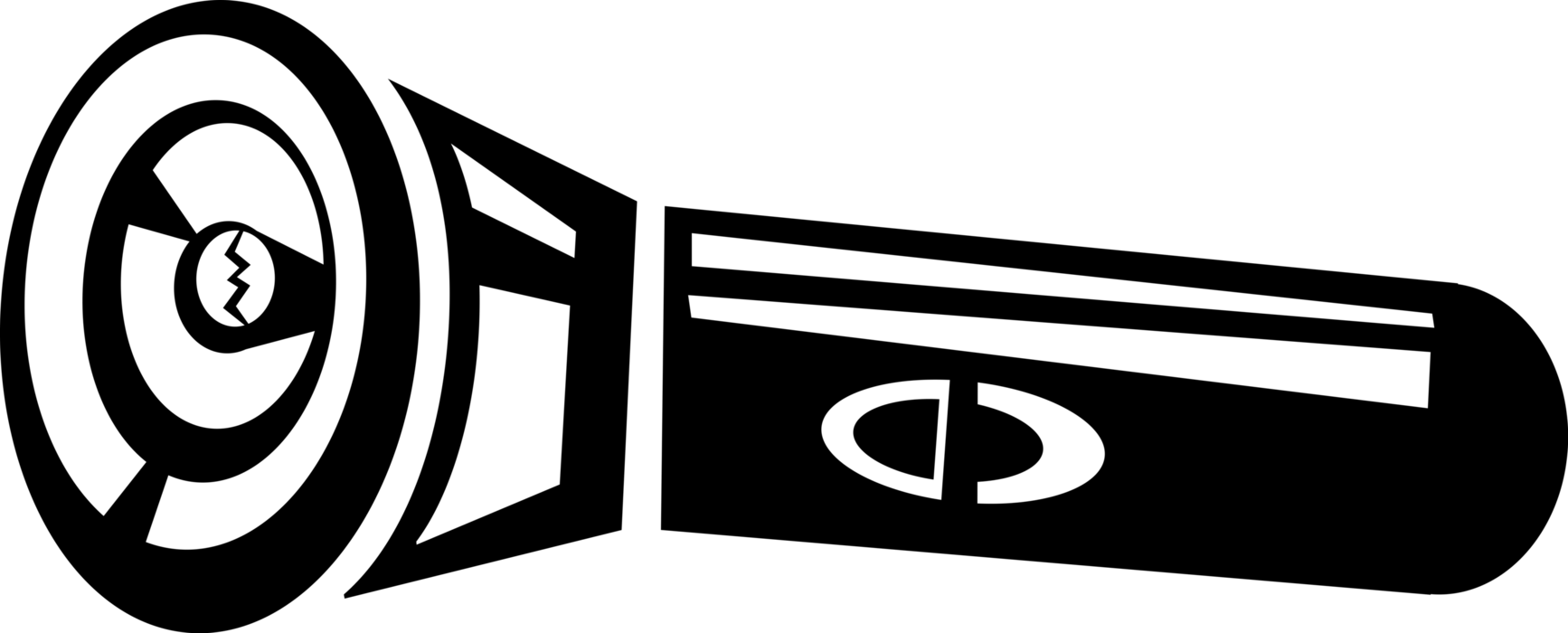 Vector Illustration of Portable Hand-Held Electric Light Flashlight or Torch Vector Illustration of Portable Hand-Held Electric Light Flashlight or Torch