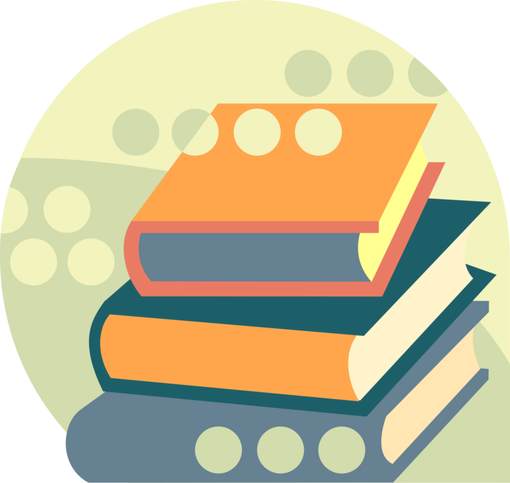 Vector Illustration of Stack of Textbook Books