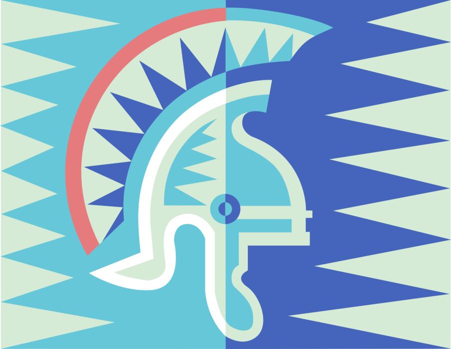 Vector Illustration of Roman Centurion Guard Helmet