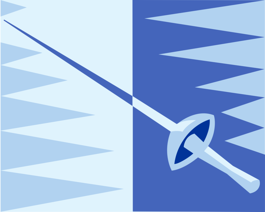 Vector Illustration of Fencing Foil Sword