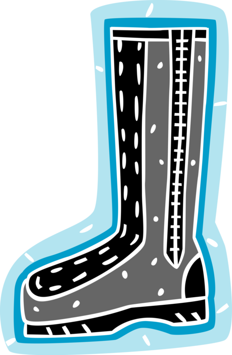 Vector Illustration of Woman's Footwear Boot