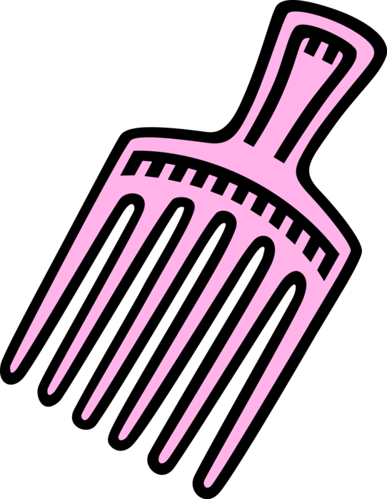 Vector Illustration of Personal Grooming Hair Comb