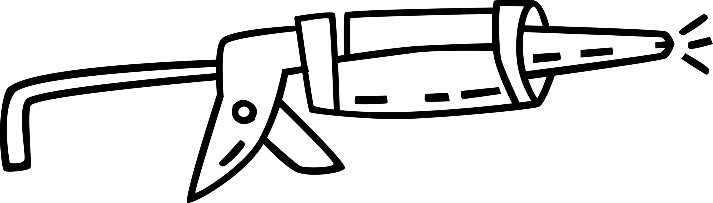 Vector Illustration of Caulking Sealant Gun Seals Joints and Seams