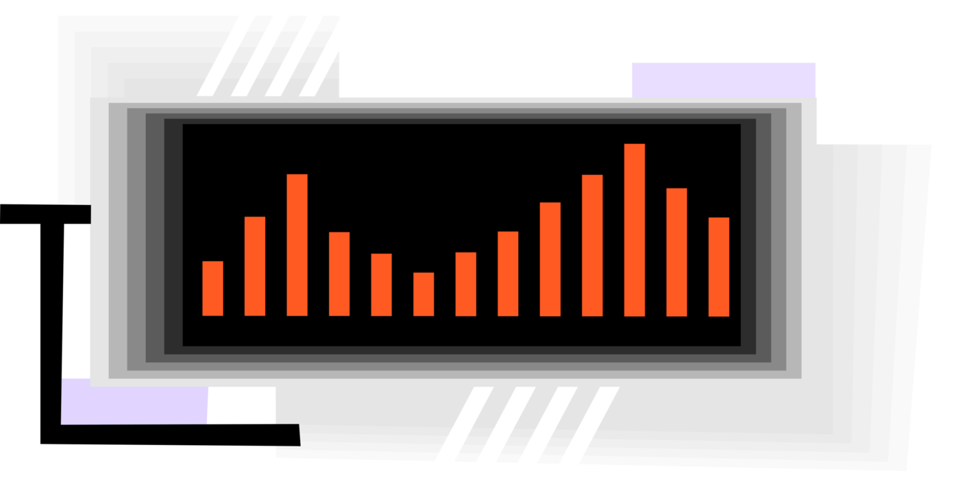 Vector Illustration of Dynamically Changing Light-Emitting Diode LED Chart