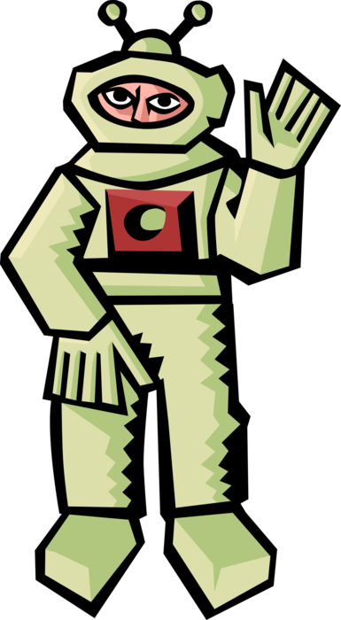 Vector Illustration of Space Astronaut Cosmonaut Explorer in Spacesuit