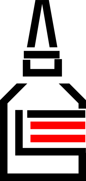 Vector Illustration of Adhesive Glue, Cement, Mucilage or Paste Bottle