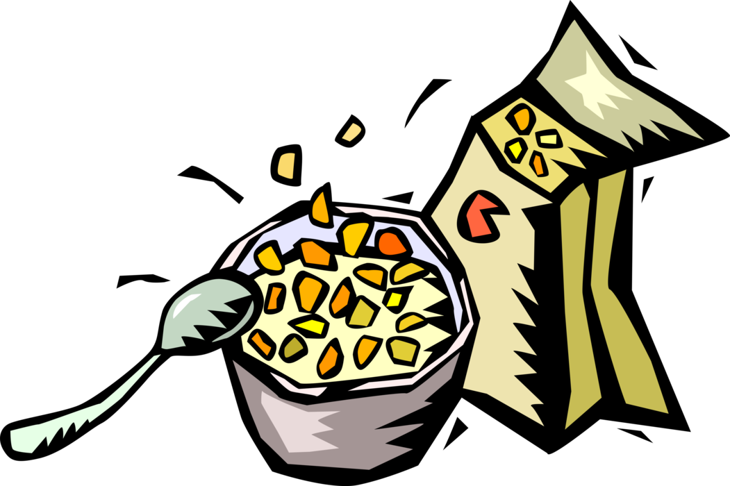 Vector Illustration of Breakfast Bowl of Cereal