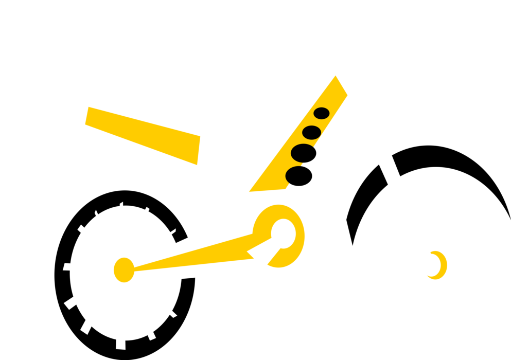 Vector Illustration of Dirt Bike Motorcycle or Motorbike Motor Vehicle