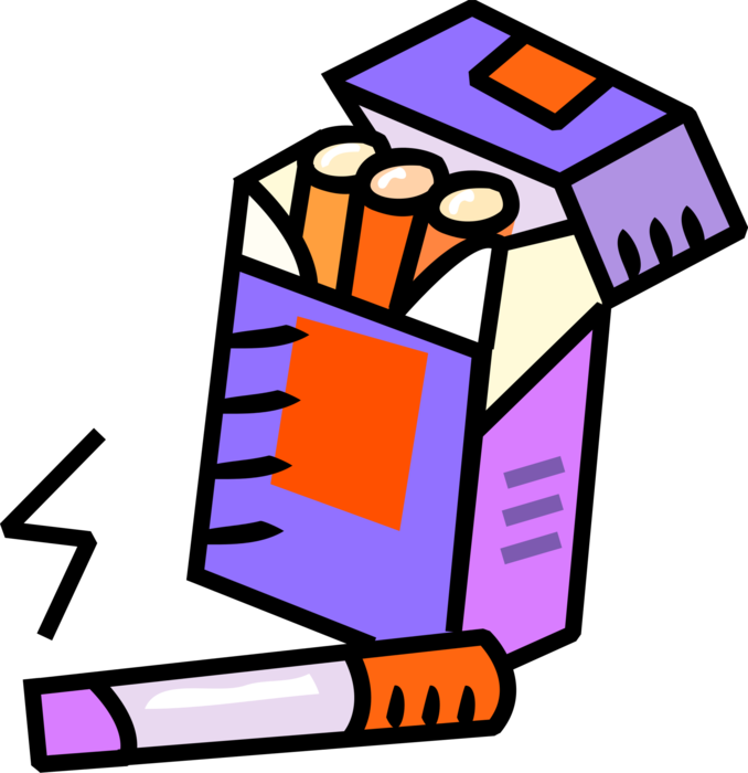 Vector Illustration of Tobacco Smoking Cigarette Pack