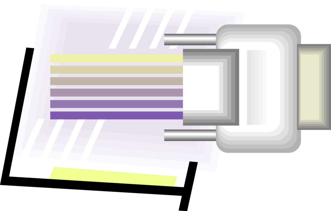 Vector Illustration of Computer Peripheral Cable Connector