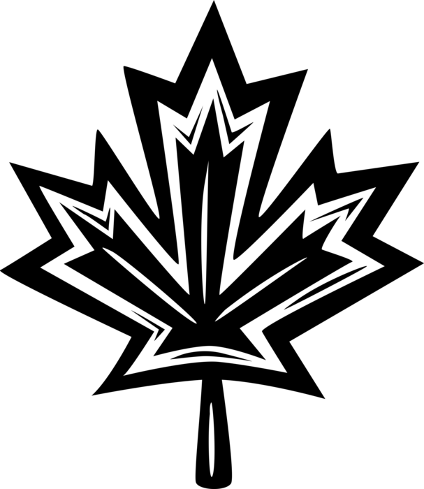 Vector Illustration of National Symbol of Canada Canadian Maple Leaf