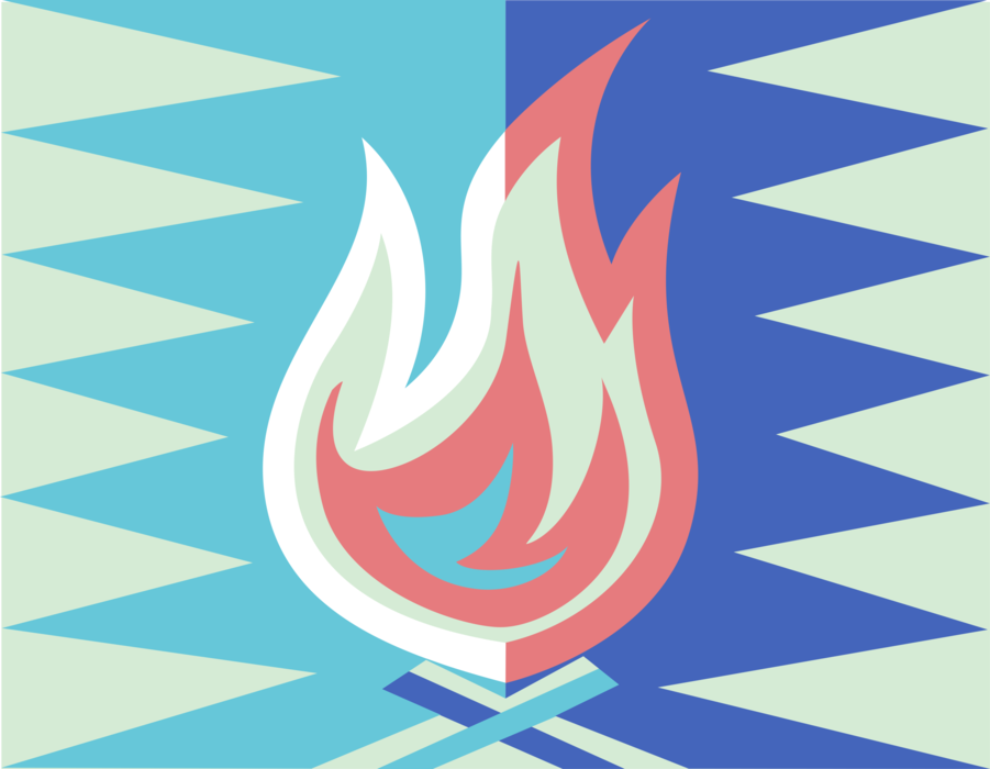 Vector Illustration of Outdoor Recreational Activity Campfire Fire at Campground Campsite with Flames