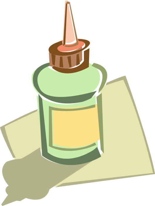 Vector Illustration of Adhesive Glue, Cement, Mucilage or Paste Bottle