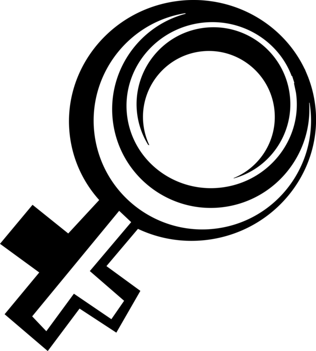 Vector Illustration of Female Sex Gender Venus Symbol