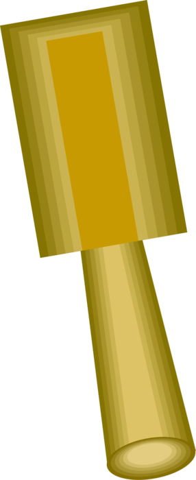 Vector Illustration of Carpentry and Woodworking Wooden Mallet Knocks Wooden Pieces Together, or Drives Dowels and Chisels