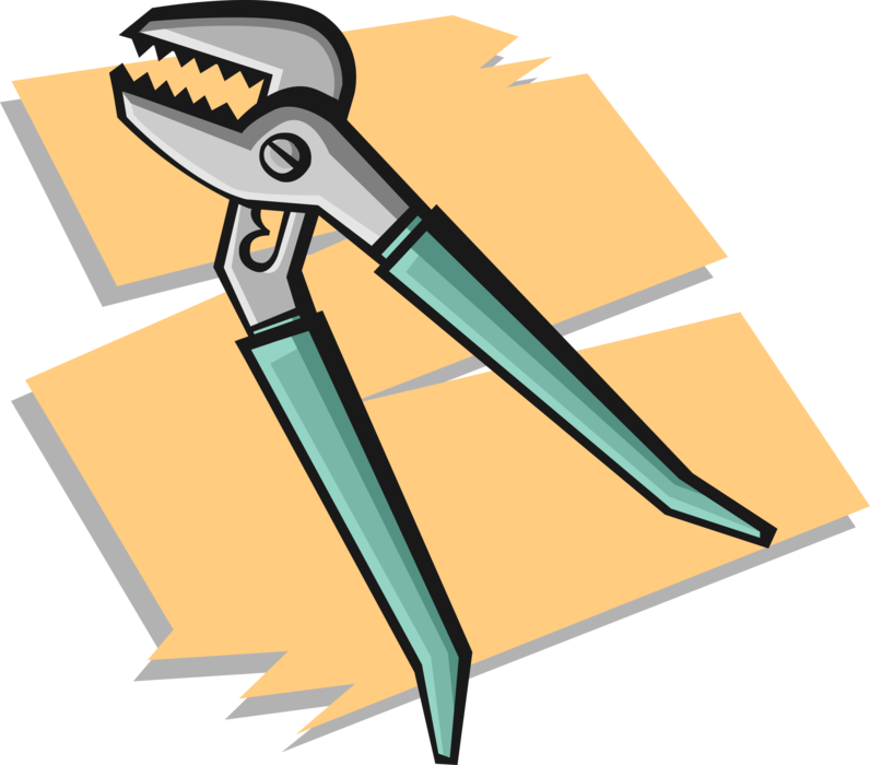 Vector Illustration of Pliers Hand Tool used to Hold Objects Firmly