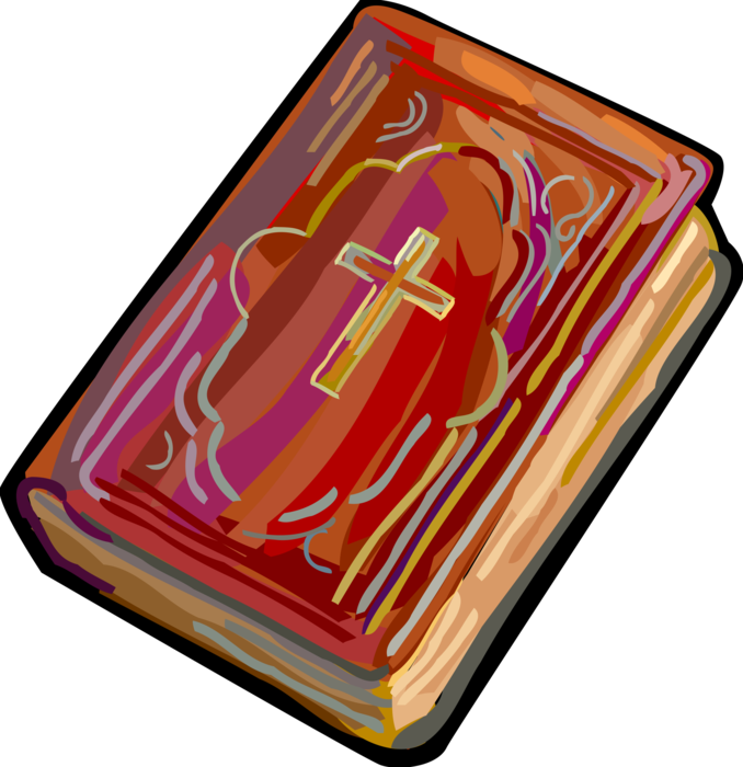 Vector Illustration of Christian Holy Bible Word of God Religious Book