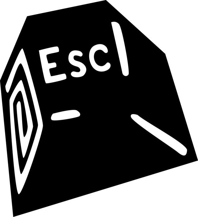 Vector Illustration of Computer Alphanumeric Data Input Keyboard Escape Esc Key