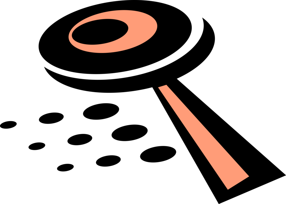 Vector Illustration of Magnification Through Convex Lens Magnifying Glass