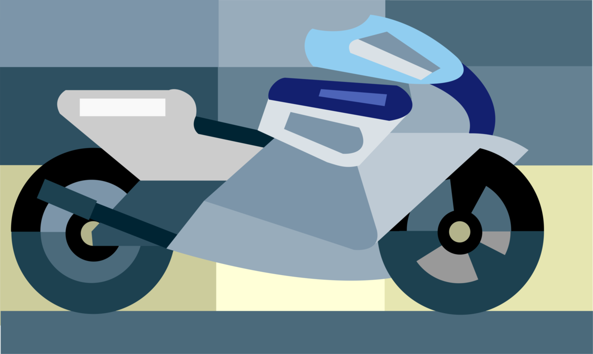 Vector Illustration of Motorcycle or Motorbike Motor Vehicle