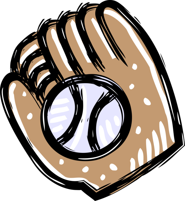 Vector Illustration of American Pastime Sport of Baseball with Glove