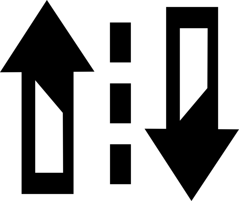 Vector Illustration of Traffic Flow Direction Arrows