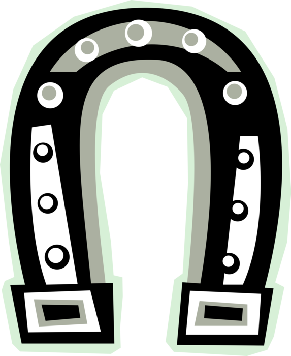 Vector Illustration of Lucky Horseshoe Good Luck Protective Talisman