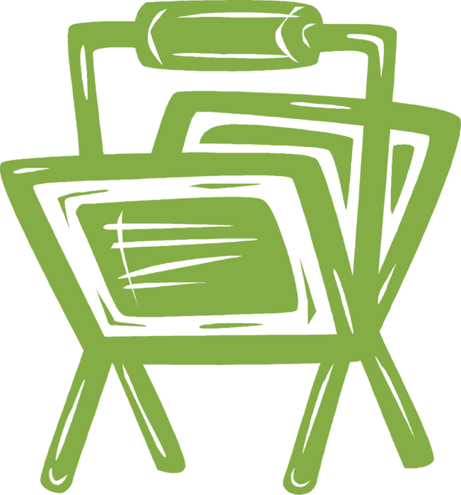 Vector Illustration of Newspaper and Magazine Rack