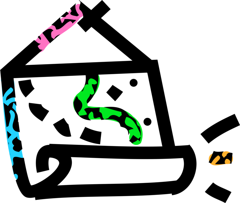 Vector Illustration of Geography Class Map in School Classroom