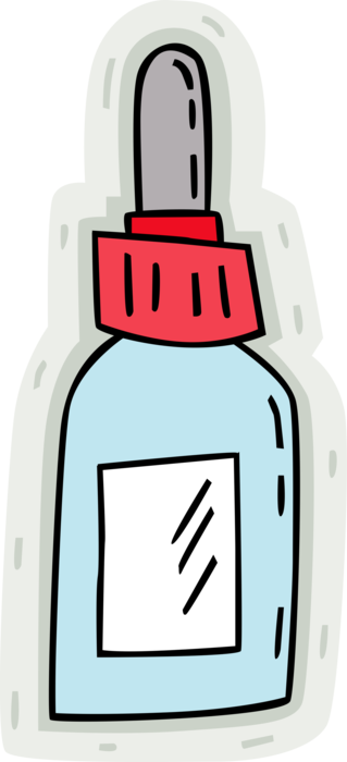 Vector Illustration of Medicine Dropper Delivers Liquid Medications Past the Taste Buds Efficiently