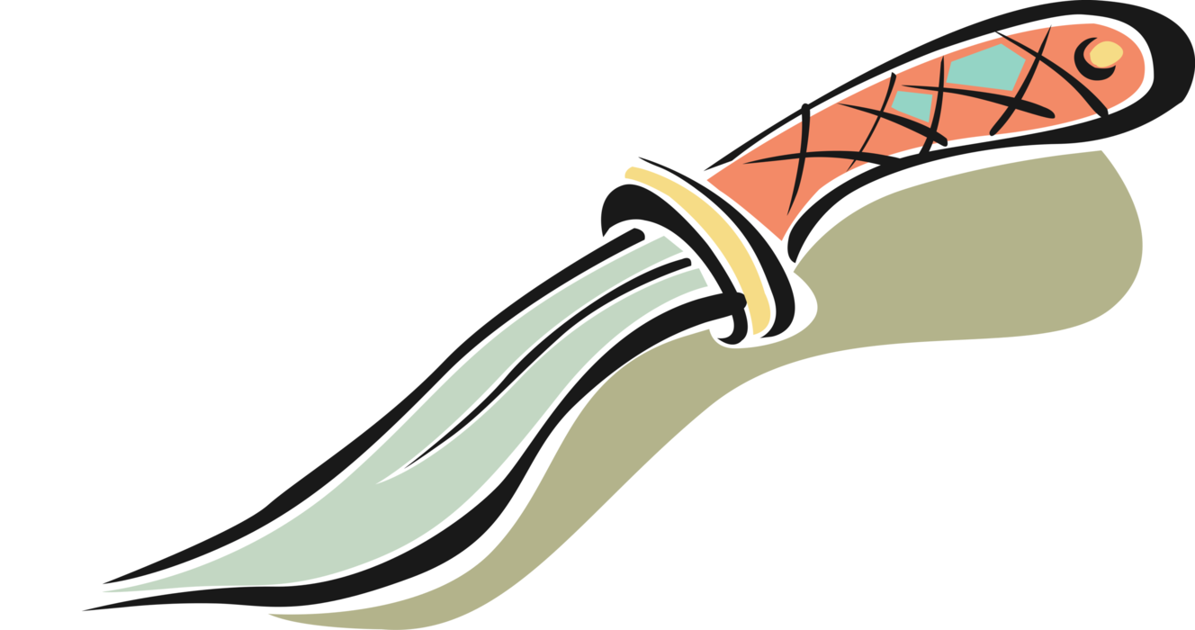 Vector Illustration of Kirpan Dagger Knife Weapon