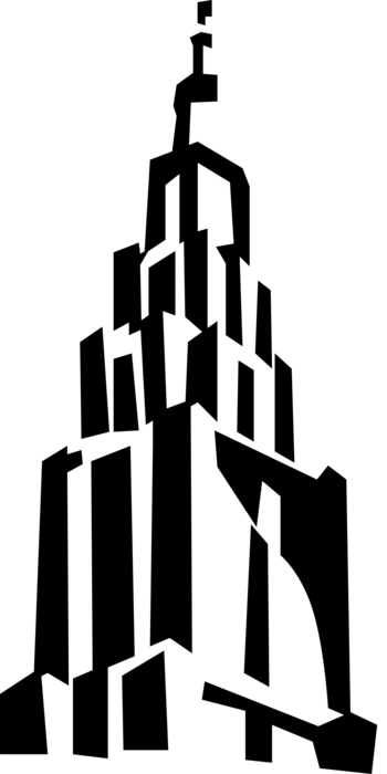 Vector Illustration of Skyscraper Office Tower Building