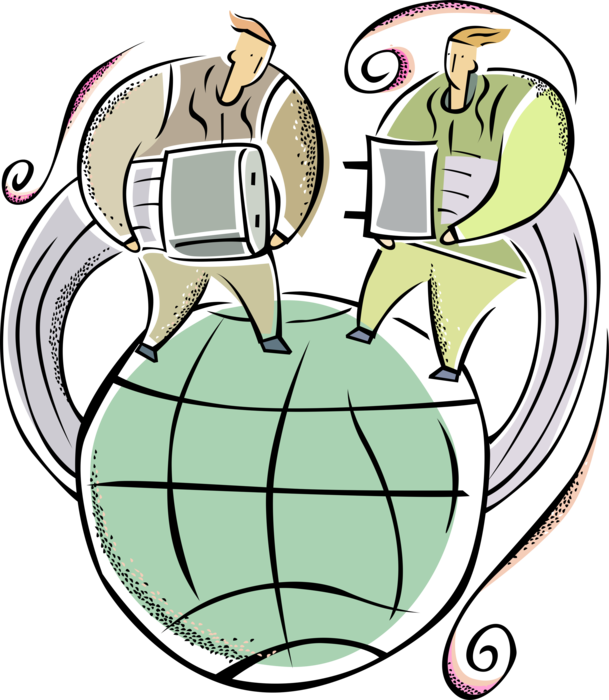 Vector Illustration of Global Communications Networking