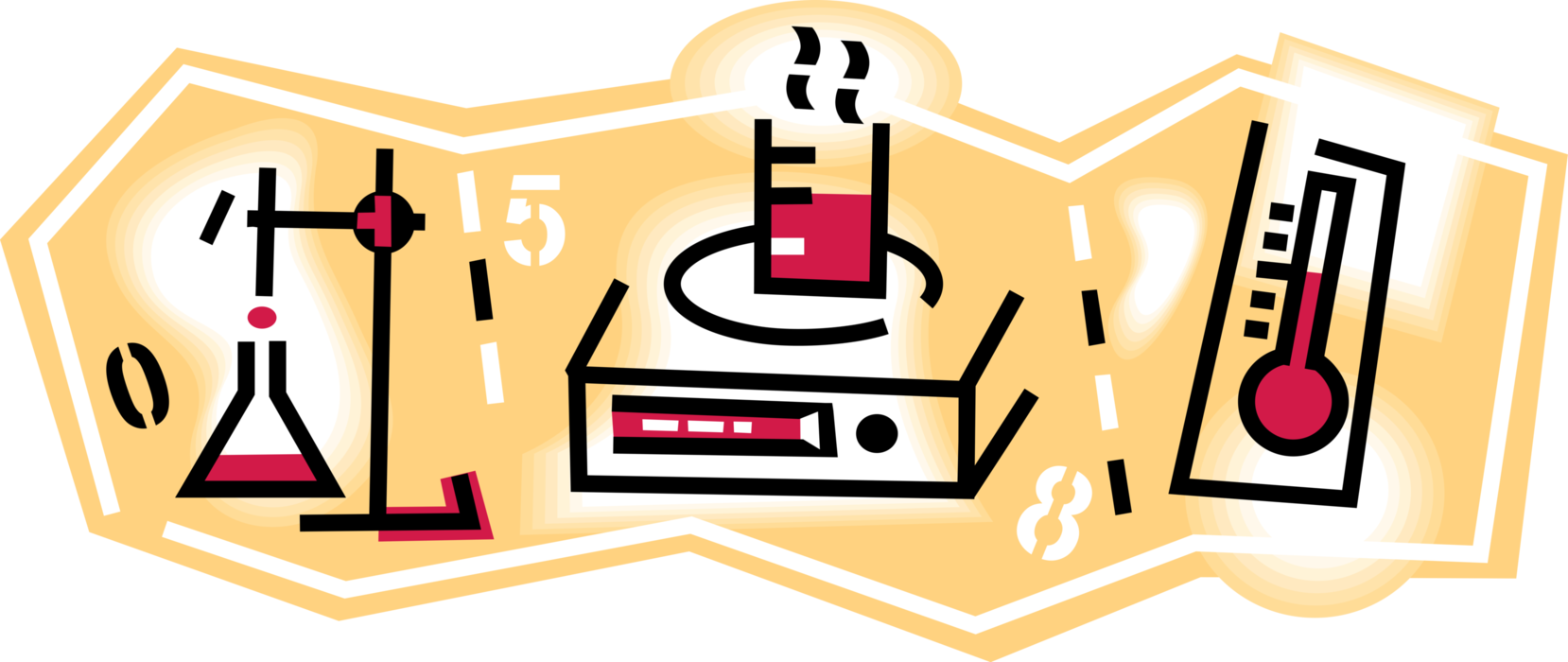 Vector Illustration of Chemical Products Industry Produces Industrial Chemicals