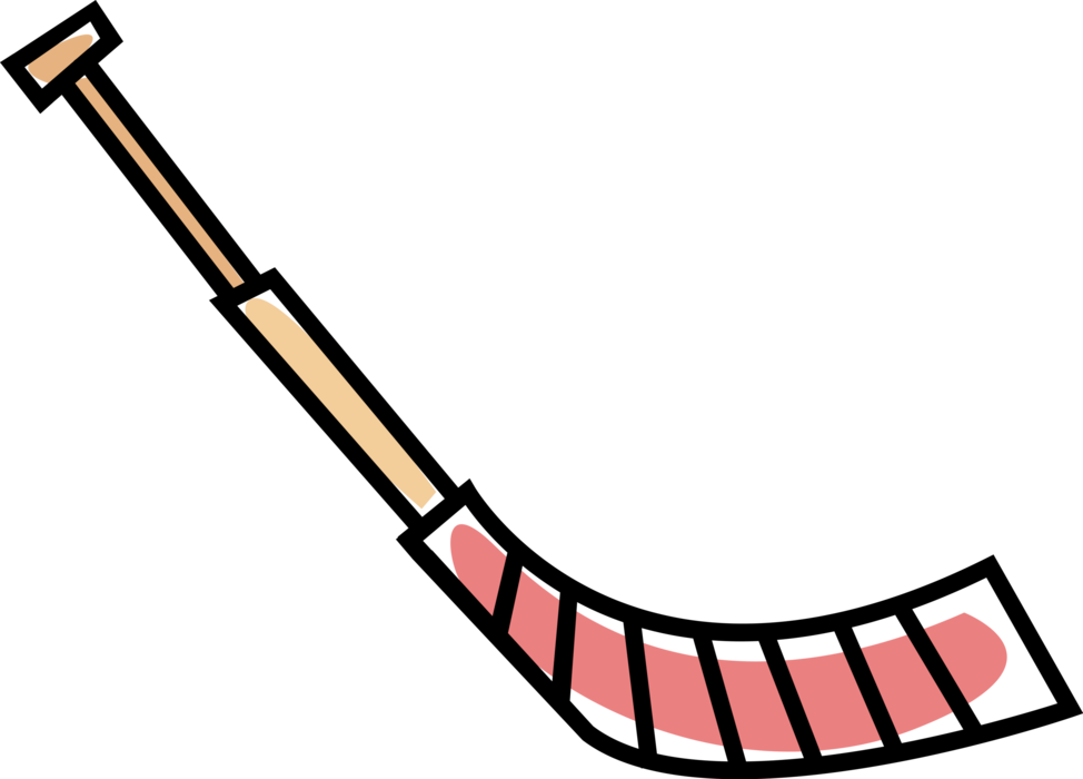 Vector Illustration of Sport of Ice Hockey Goalie Stick