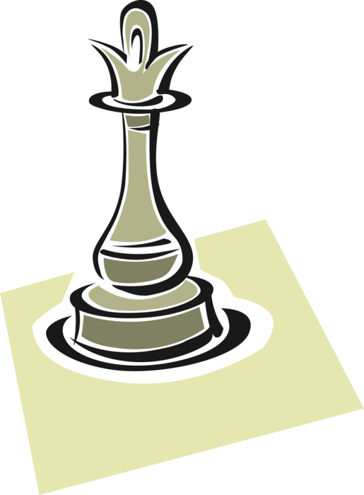 Vector Illustration of King Chess Piece Game of Chess