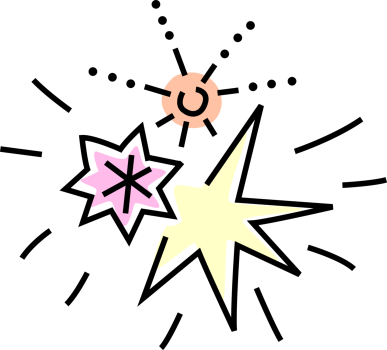 Vector Illustration of Shimmering Stars