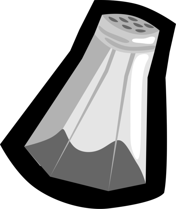 Vector Illustration of Salt and Pepper Shaker Condiment Dispenser