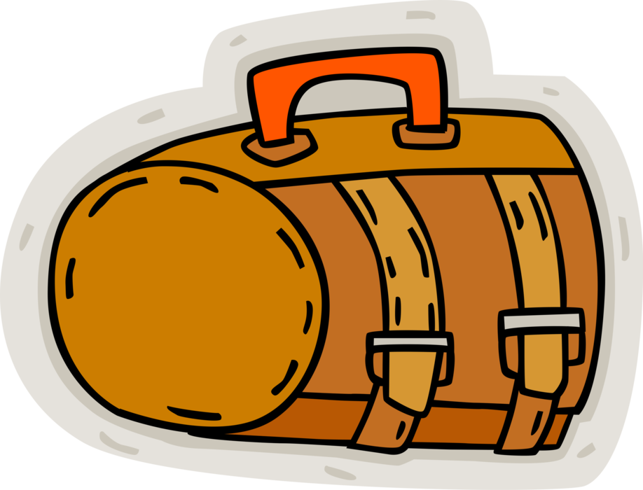 Vector Illustration of Travel Handbag Suitcase Luggage