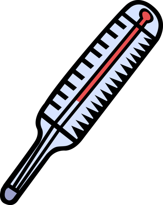 Vector Illustration of Thermometer for Taking Patient's Temperature