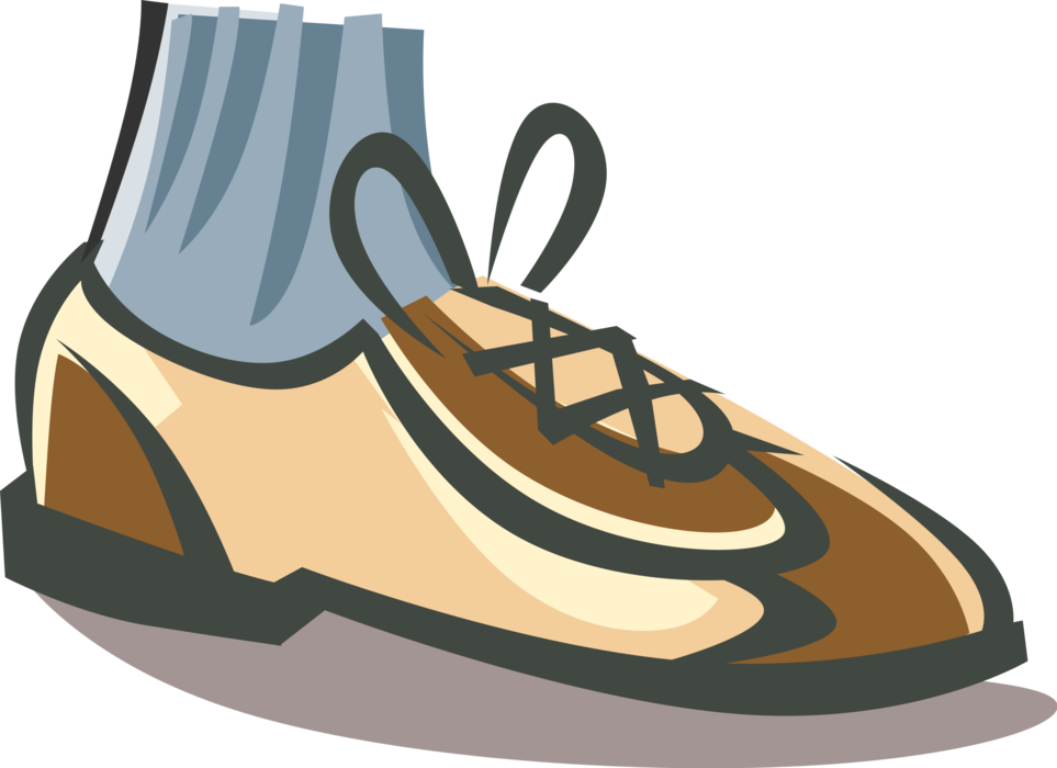 Vector Illustration of Man's Bowling Shoe Footwear