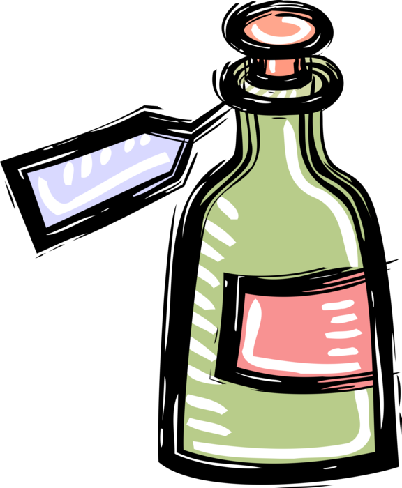 Vector Illustration of Shaving Lotion Aftershave Bottle
