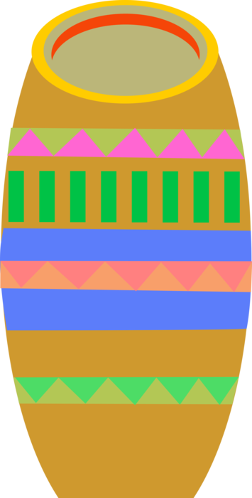 Vector Illustration of African Bongo Drum Percussion Instrument