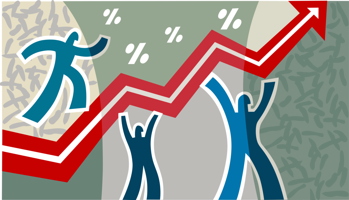 Vector Illustration of Business Economic Financial Growth