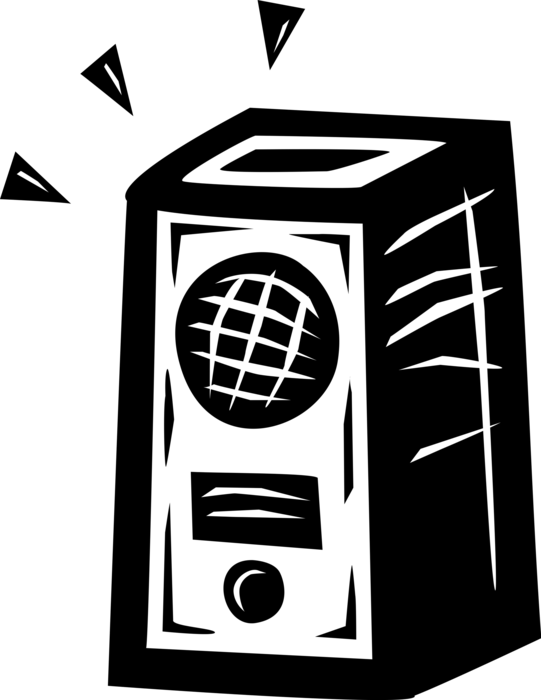 Vector Illustration of Audio Entertainment Stereo Loudspeaker Speaker
