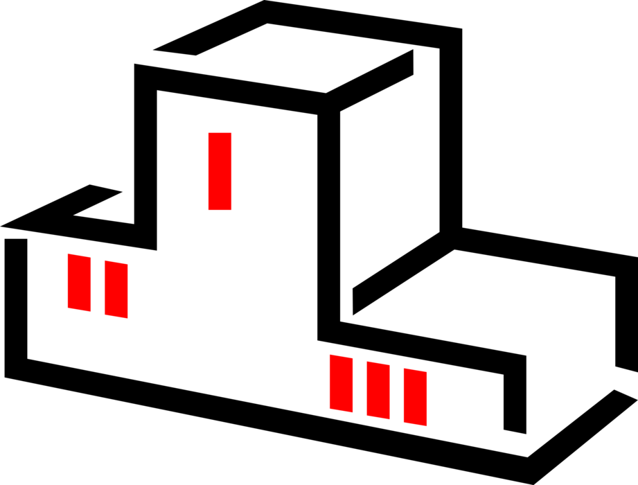 Vector Illustration of Podium or Lectern for Public Speaking or Dispensing Information