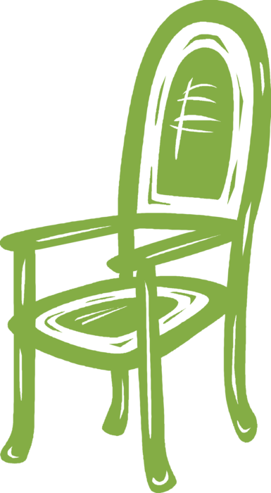 Vector Illustration of Chair Furniture with Four Legs Seats Single Person 
