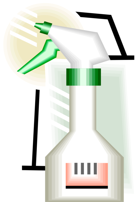 Vector Illustration of Bottle of Spray Cleaner