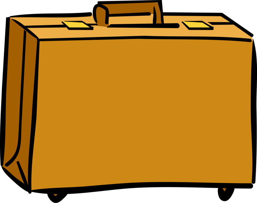 Vector Illustration of Briefcase or Attaché Portfolio Case Carries Documents